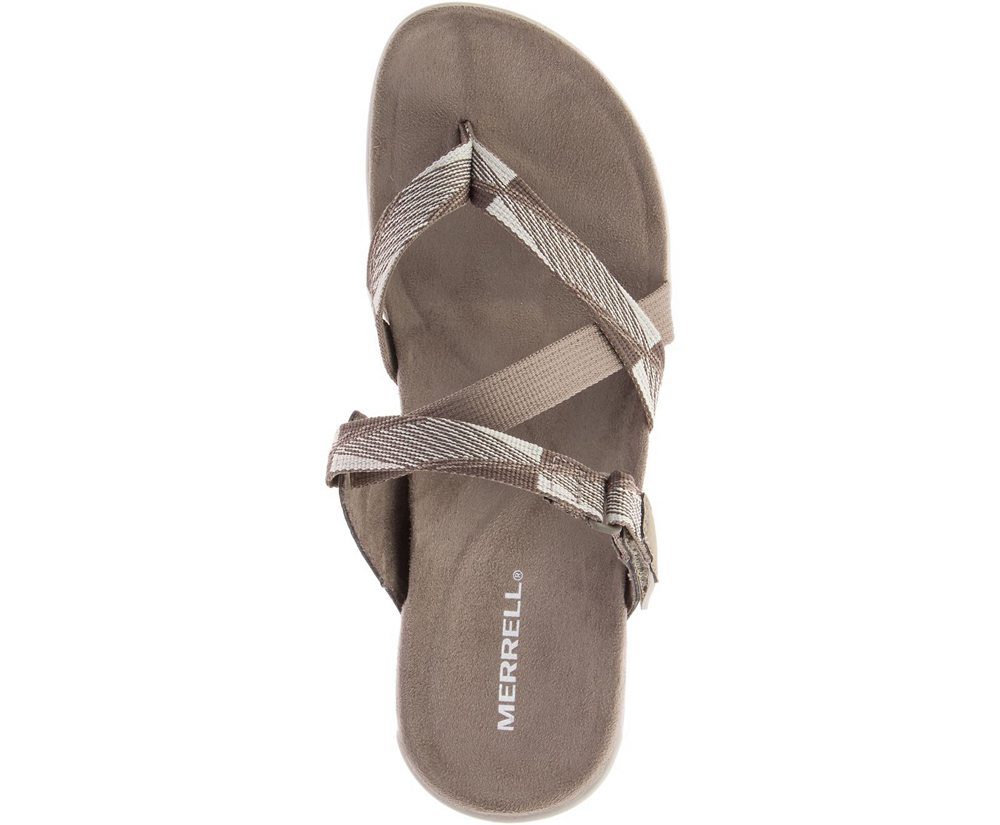Merrell Sandals Grey - District Mendi Thong - Womens 05QSWFUZK